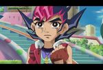  boy multi_colored_hair pose tsukumo_yuma two-tone_hair yu-gi-oh! yugioh_zexal yuu-gi-ou_zexal 