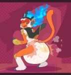 absurd_res bubblepuppers clothed clothing crouching diaper diaper_fetish diaper_use digital_media_(artwork) feces fur generation_4_pokemon hi_res infernape king_chance letterbox male messy_diaper nintendo pokemon pokemon_(species) pooping smile soiled_diaper soiling soiling_diaper solo tail unclean_diaper used_diaper wearing_diaper
