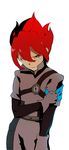  bad_id bad_pixiv_id bodysuit green_eyes inazuma_eleven inazuma_eleven_(series) kiyama_hiroto male_focus red_hair solo uichi 