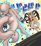 2024 3_claws 4_arms 5_fingers absurd_res anthro areola black_sclera black_stripes black_tentacles blue_aura claws duo dutch_angle evrendos_(ballad) female fingers fist forosto_katja generation_4_pokemon generation_5_pokemon giratina grey_body grey_tail hand_on_hip hi_res jojo&#039;s_bizarre_adventure legendary_pokemon long_tail markings meme menacing_(meme) menacing_approach multi_arm multi_limb nintendo nipples pink_areola pink_nipples pokemon pokemon_(species) red_eyes red_fingers red_stripes reshiram striped_markings stripes tail tentacles vrai_(ballad) white_body white_tail