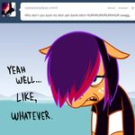  animal_ears ask_jappleack emo english_text equine female friendship_is_magic green_eyes hair horse hotdiggedydemon looking_at_viewer mammal my_little_pony pony text tumblr two_tone_hair 