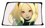  blonde_hair eyebrows face gravity_daze hairband highres kitten_(gravity_daze) lips official_art red_eyes saitou_shunsuke short_hair smile solo 