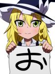  akeome blonde_hair bow braid face green_eyes hair_between_eyes hair_bow happy_new_year hat hat_bow jeno kirisame_marisa long_sleeves looking_at_viewer new_year simple_background single_braid smile solo touhou upper_body white_background white_bow witch witch_hat 