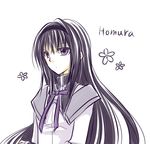  akemi_homura black_hair character_name hairband hisui_suzuhana long_hair magical_girl mahou_shoujo_madoka_magica purple_eyes solo 