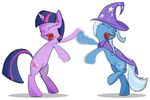  battle cape cutie_mark equine eyes_closed female feral fight friendship_is_magic hair hat horn horse mammal my_little_pony pony slapping subjectnumber2394 tail trixie_(mlp) twilight_sparkle_(mlp) two_tone_hair unicorn wizard_hat 