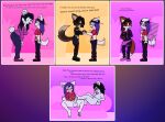 anthro aunt_(lore) beanie bear black_hair blush bodily_fluids bottomless bottomless_female bulge canid canine clothed clothing couldbestella cum cum_on_feet cumshot daughter_(lore) dialogue domestic_cat duo ejaculation electronics english_text eyewear feet felid feline felis female female/female foot_fetish foot_play footjob fox fur genital_fluids glasses group hair hat headgear headwear hi_res hoodie hybrid incest_(lore) incestuous_fantasy maeve_maina male mammal marie_o&#039;kaya mother_(lore) mother_and_child_(lore) mother_and_daughter_(lore) njeri_maina orgasm parent_(lore) parent_and_child_(lore) parent_and_daughter_(lore) phone purple_hair sex size_difference tail tail_motion tailwag tammi_o&#039;kaya teasing teasing_with_feet tenting text topwear trans_(lore) trans_woman_(lore) white_body white_fur zaya_o&#039;kaya
