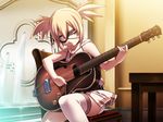  blonde_hair eyepatch game_cg hotel_(erogame) instrument sara_coltrane tasaka_shinnosuke thighhighs twintails 