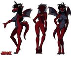  breasts dragon fabio_paulino female hair horn jack model_sheet nipples nude plain_background plantigrade pose scalie sheet solo walkingstalker wings 