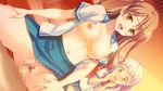  blush bomi breasts censored game_cg nipples omae_no_pantsu_wa_nani-iro_da! open_shirt pussy seifuku sex 