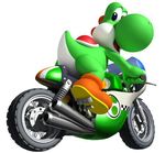  butt male mario_bros motorcycle nintendo nude official_art solo unknown_artist video_games yoshi 