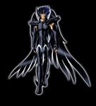  1_boy 1boy alternate_costume armor black_background blue_hair boots male male_focus pegasus_seiya sagittarius_seiya saint_seiya simple_background solo walking wings 