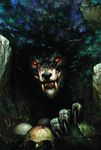  mammal red_eyes scar skull unknown_artist video_games warcraft water wei_wang were werewolf wolf worgen 