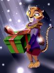  absurd_res cheetah christmas christmas_present feline female hi_res holidays mammal snow snowing solo zigrock001 