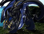  anal anal_penetration anus balls black_dragon butt couple cum cum_in_ass cum_inside dragon erection feral feral_on_feral from_behind gay horn ishiga-san licking male outside penetration penis redrosid scalie sex tongue wings xerxes 