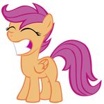  cub cutie_mark_crusaders_(mlp) equine female feral friendship_is_magic horse mammal mane my_little_pony pegasus pony scootaloo_(mlp) smile solo tail unknown_artist wings young 