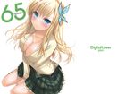  blonde_hair boku_wa_tomodachi_ga_sukunai breast_hold cleavage digital_lover kashiwazaki_sena nakajima_yuka seifuku white 