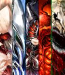  elesh_norn hitsuji_bako jin-gitaxias lips magic:_the_gathering no_eyes red_skin sharp_teeth sheoldred_whispering_one teeth urabrask vorinclex 