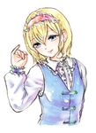  alice_margatroid bad_id bad_pixiv_id blonde_hair blue_eyes clariate lowres smile solo touhou upper_body 