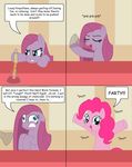  comic dialog dialogue drink equine female feral friendship_is_magic happy horse looking_at_viewer mammal my_little_pony pinkamena_(mlp) pinkie_pie_(mlp) pony science solo text 