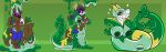 anthro armor big_breasts blue_armor breast_expansion breasts brown_body brown_fur dizzydreadful expansion female fur generation_5_pokemon genitals glistening glistening_body goo_transformation green_body green_nipples huge_breasts latex liquid_latex lua_(pacothegint) machine nintendo nipples permagrin pink_nipples pokemon pokemon_(species) protogen protogen_visor pussy serperior solo transformation
