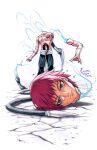 1boy brown_eyes cable disembodied_head doll_joints dominic_ian_cabatit expressionless joints male_focus marionette naruto_(series) naruto_shippuuden nick-ian puppet puppet_strings red_hair sasori_(naruto) short_hair solo topless_male 