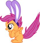  alpha_channel animal_ears crusierpl cub equine female feral friendship_is_magic hi_res horse mammal my_little_pony pegasus plain_background pony rabbit_ears scootaloo_(mlp) solo transparent_background wings young 