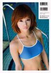  1girl bikini_top flat_chest japanese kamei_eri long_hair navel orange_hair photo pool skinny water 