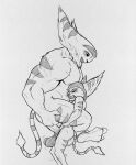 absurd_res alister_azimuth anal anal_penetration anthro balls big_balls big_penis clenched_teeth duo eyes_closed genitals greyscale hi_res legs_around_partner lombax looking_pleasured male male/male mammal monochrome muscular muscular_anthro muscular_arms muscular_bottom muscular_male muscular_sub open_mouth open_smile pecs penetration penile penile_penetration penis penis_in_ass ratchet_(ratchet_and_clank) ratchet_and_clank sex size_difference small_but_hung small_dom_big_sub small_top_big_bottom smile sony_corporation sony_interactive_entertainment stand_and_carry_position standing standing_sex submissive teeth tompi_(artist)