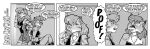 2025 anthro brave_new_world_(style_wager) breasts canid canine chair cheek_tuft chest_tuft cleavage clothed clothing comic dialogue dipstick_ears domestic_cat duo ear_markings english_text eyewear facial_tuft felid feline felis female fox furniture glasses greyscale inner_ear_fluff mammal monochrome multicolored_ears multiple_scenes open_mouth sandy_katt simple_background sitting smile standing style_wager text tuft vicky_hope