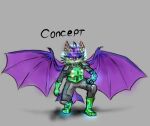 action_pose adventurer alternative_fashion angry anthro armor bat bat_wings battle_ready big_ears big_wings bioluminescence boots bottomwear clothing colored_sketch concept_art confident cyberpunk digital_drawing_(artwork) digital_media_(artwork) digital_painting_(artwork) domestic_cat eleno_lenkkit energy energy_shield english_text fantasy felid feline felis footwear force_field futuristic futuristic_armor futuristic_clothing gloves glowing glowing_clothing glowing_eyes green_clothing grey_background grey_clothing hair handwear heroic holographic hybrid knee_pads latex latex_clothing latex_gloves latex_handwear latex_skinsuit led_light long_tail male mammal membrane_(anatomy) membranous_wings multicolored_body neon neonlights painting_(artwork) pants peludo pink_hair pink_wings pose powerful prosthetic prosthetic_arm prosthetic_limb purple_body rubber_boots science_fiction shoes sholder_pads simple_background sketch skinsuit solo standing streetwear tail techsuit techwear text tight_clothing vobax_(species) wings