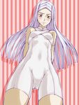  armband bad_id bad_pixiv_id blush bodysuit flat_chest from_below fura gundam gundam_00 long_hair marie_parfacy silver_hair solo soma_peries yellow_eyes 