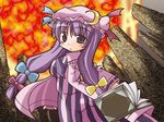  :&lt; bad_id bad_pixiv_id book chibi hat long_hair minazuki_aqua patchouli_knowledge ribbon solo touhou 