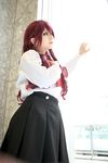  armband atlus cosplay highres kaminariko kirijou_mitsuru persona persona_3 photo red_hair redhead school_uniform serafuku 