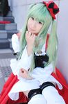  c.c. code_geass cosplay frills garters green_hair hat natsuki photo ruffles thigh-highs thighhighs twintails 