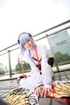  blue_hair cosplay highres koi_hime_musou photo takanashi_sonoko zhao_yun 