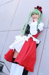  boots c.c. cc code_geass cosplay frills garters green_hair hat natsuki photo ruffles thigh-highs thighhighs twintails 