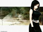  black_hair final_fantasy final_fantasy_vii gloves long_hair skirt tagme tifa_lockhart 