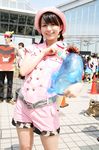  braid cosplay fishing_hat highres mana_(model) morokoshi_taisou oneesan photo shorts twin_braids unako_wano 