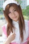  adachi_mikki anna_miller&#039;s anna_miller's apron cosplay photo waitress 