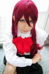  armband atlus boots cosplay highres kaminariko kirijou_mitsuru persona persona_3 photo red_hair redhead school_uniform serafuku 