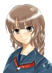  brown_eyes brown_hair face kibina_high_school_uniform kimi_kiss kishida-shiki long_hair mizusawa_mao school_uniform solo 