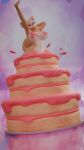 3d_(artwork) absurd_res anthro areola bedroom_eyes birthday blender_(artwork) blender_eevee breasts cake canid canine canis dessert digital_media_(artwork) domestic_dog female food hi_res icing itsjag looking_at_viewer mammal narrowed_eyes nipples nude pop_out_cake seductive shiba_(shibashibs) shiba_inu solo spitz stylized tagme