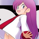  80s child corona_(uchuu_kazoku_carlvinson) cowboy_shot haruyama_kazunori long_hair oldschool otousan_(uchuu_kazoku_carlvinson) panties pantyshot pantyshot_(standing) purple_hair smile solo standing uchuu_kazoku_carlvinson underwear upskirt 