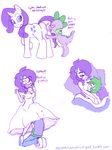  &hearts; &lt;3 bed blanket blush breast_feeding breastfeeding breasts child clothing cub cutie_mark diamond dragon dress duo english_text equestrianstrumpet equine female feral friendship_is_magic gem green_hair hair heels horn horse human human_child humanized interspecies male mammal my_little_pony pillow pony public purple_hair rarity_(mlp) scalie shoes spike_(mlp) straight sucking suckling tail text tumblr unicorn young 