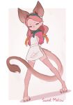 3_toes absurd_res accessory adult_(lore) anthro apron ascot baker breasts clothed clothing crop_top dragon feet female fur furred_dragon furred_scalie hair headband hi_res horn legwear long_tail mythological_creature mythological_scalie mythology panties pantsless pearl_ear_ring pink_body pink_hair scalie shirt side_boob smug smug_face solo sonakariart sweet_mellow_(sonakari) tail tail_between_legs tail_tuft thigh_highs toeless_legwear toes topwear tuft underwear wide_stance wings