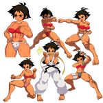  bandage bandages black_hair bra brown_eyes grey_eyes lingerie makoto muscle muscular_female scarf short_hair street_fighter street_fighter_iii super_street_fighter_iv tomboy underwear vordandan 