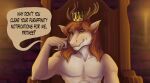 anthro antlers athletic athletic_male chair claws comic commanding_viewer confident confident_male crown dialogue dragon english_text fangs furaffinity furniture grin grinning_at_viewer headgear hi_res horn humor male medieval meme muscular muscular_male muto_scapulari mythological_creature mythological_scalie mythology notification prince prince_borgon royalty scalie shirtless shirtless_anthro shirtless_male smile smiling_at_viewer solo speech_bubble teeth text the_truth throne throne_room