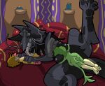 absurd_res alien anthro anthro_on_feral avian bed bestiality dominant dominant_female felid feline fellatio female femboy feral furniture hi_res interspecies kitty_(goosebumps) larger_female licking long_tongue male male/female mammal motorboat multiple_breast nevrean oral penetration penile sex shizameakanzatsu size_difference submissive submissive_male talyxian talyxian_stalker tongue vaginal vaginal_penetration