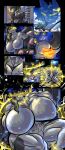 2025 4_toes abs absurd_res ambient_human anthro ascending back_halo back_markings big_butt big_hands biped black_body black_ears black_fur black_hair black_sclera black_tail body_size_growth breast_expansion breasts building butt car city cloud comic covering covering_self deification deity dewott digital_drawing_(artwork) digital_media_(artwork) ear_halo earth embarrassed english_description expansion eyewear featureless_breasts feet female fur galaxy ganger generation_5_pokemon glasses gloves_(marking) glowing glowing_eyes green_eyes green_highlights grey_body grey_fur growth hair halo heart_(marking) hi_res highlights_(coloring) intergalactic_macro jupiter_(planet) kneeling leg_markings long_hair long_tail macro mammal markings mrease muscle_growth muscular muscular_anthro muscular_female mustelid nintendo nonbinary_(lore) otter pawpads pink_nose pink_pawpads planet pokemon pokemon_(species) saturn_(planet) size_transformation skyscraper solo star sun tail tail_halo thick_tail thick_thighs toes transformation universe vehicle whiskers