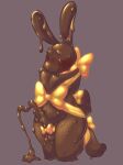 absurd_res anatomically_correct anatomically_correct_genitalia anatomically_correct_penis animal_genitalia animal_penis animate_inanimate anthro bdsm blush bodily_fluids bondage bound candy chocolate chocolate_bunny dessert dewlap_(anatomy) dot_eyes easter ejaculation food food_creature genital_fluids genitals hi_res holidays lagomorph lagomorph_penis leporid living_candy living_chocolate long_ears looking_down_at_penis looking_pleasured male mammal melting melting_chocolate one_eye_closed penis rabbit ribbon_bondage ribbons short_tail simple_eyes slightly_chubby solo supersponger tail unusual_bodily_fluids unusual_genital_fluids